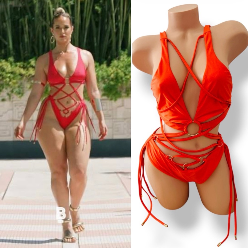 B FYNE FAE Swimsuit by Victoria’s Secret Swimwear Orange X-Large